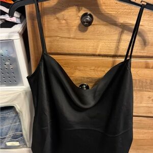 Express Elegant Black Satin Top